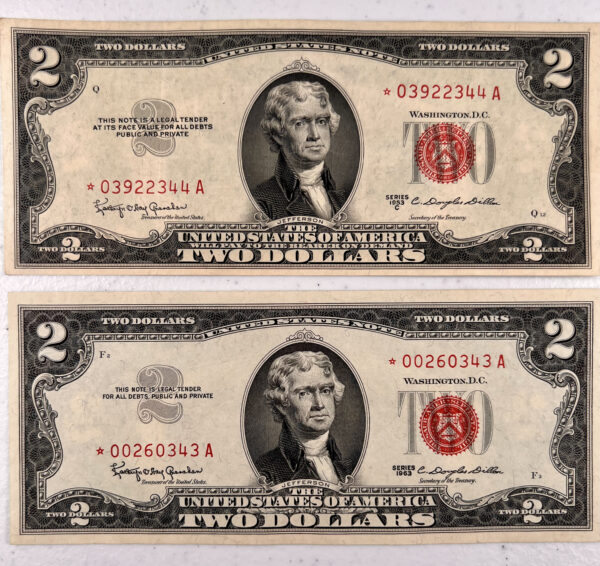 1953C & 1963 Two Dollar Federal Reserve Notes