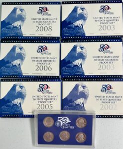 2002-S to 2006-S, and 2008-S State Quarters,U.S. Mint Proof Sets